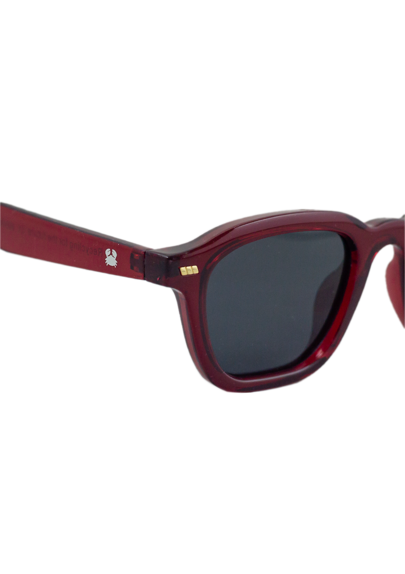 Eco-friendly Sunglasses NEDA CRYSTAL RED Model Oceanides Eyewear
