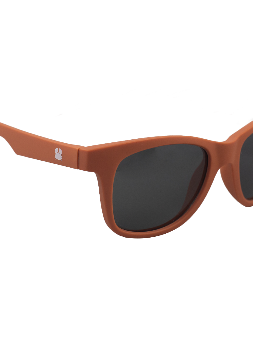Kids sunglasses sustainable POLIXO MATTE ORANGE MODEL Oceanides Eyewear
