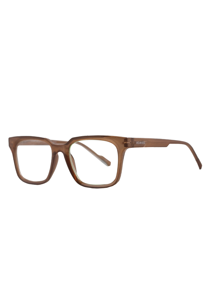 Eco-Friendly Reading Glasses ASIA LOW BROWN MODEL Oceanides Eyewear