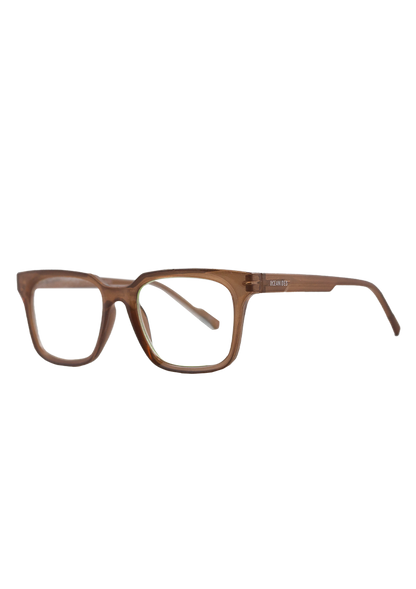 Eco-Friendly Reading Glasses ASIA LOW BROWN MODEL Oceanides Eyewear