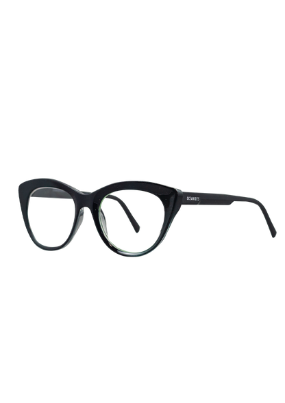 Eco-friendly Reading Glasses DORIS MATTE BLACK GREEN MODEL Oceanides Eyewear