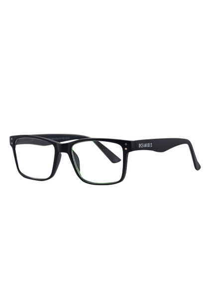 Eco-friendly Reading glasses HIPO MATTE BLACK MODEL Oceanides Eyewear 