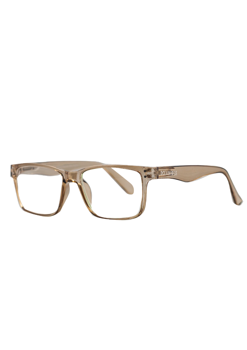 Eco-friendly reading glasses HIPO CRYSTAL BROWN MODEL Oceanides Eyewear