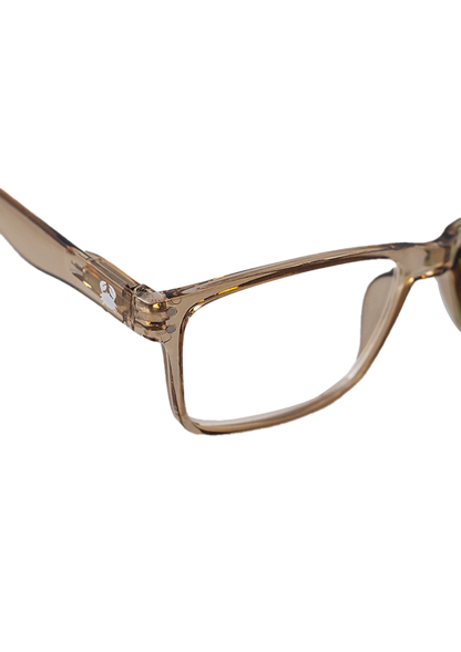 Eco-friendly reading glasses HIPO CRYSTAL BROWN MODEL Oceanides Eyewear