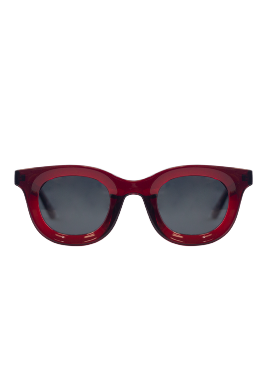 Eco-friendly Sunglasses LIBIA CRYSTAL DARK RED MODEL Oceanides Eyewear