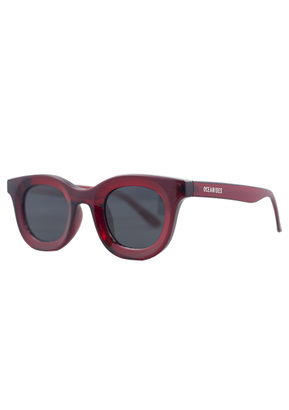Eco-friendly Sunglasses LIBIA CRYSTAL DARK RED MODEL Oceanides Eyewear