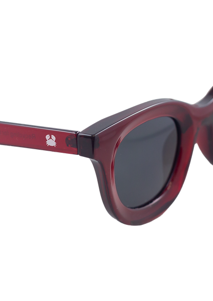 Eco-friendly Sunglasses LIBIA CRYSTAL DARK RED MODEL Oceanides Eyewear