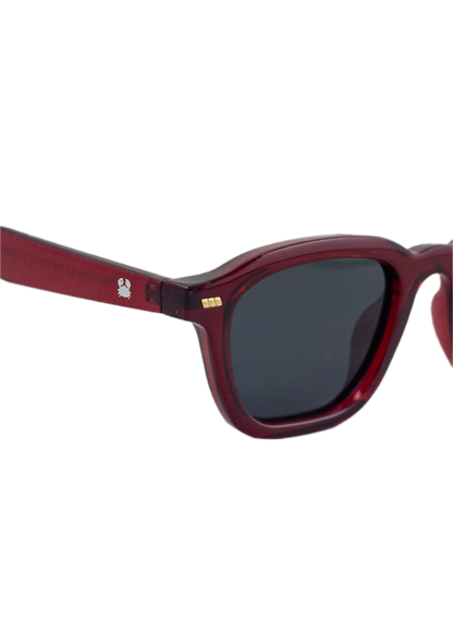 Eco-friendly Sunglasses NEDA CRYSTAL RED Model Oceanides Eyewear