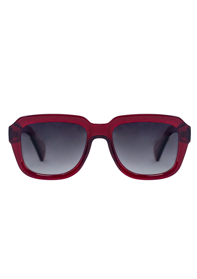 Eco-friendly Sunglasses PETREA CRYSTAL RED Model Oceanides Eyewear