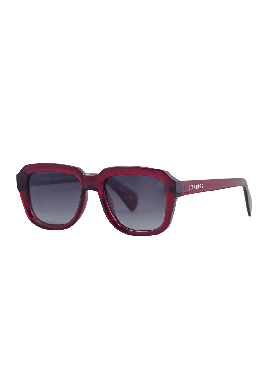 Eco-friendly Sunglasses PETREA CRYSTAL RED Model Oceanides Eyewear