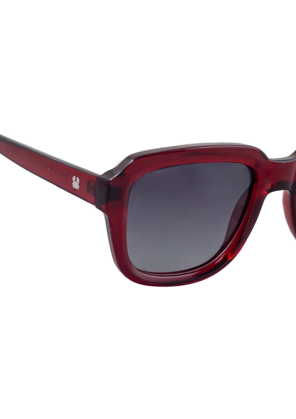 Eco-friendly Sunglasses PETREA CRYSTAL RED Model Oceanides Eyewear