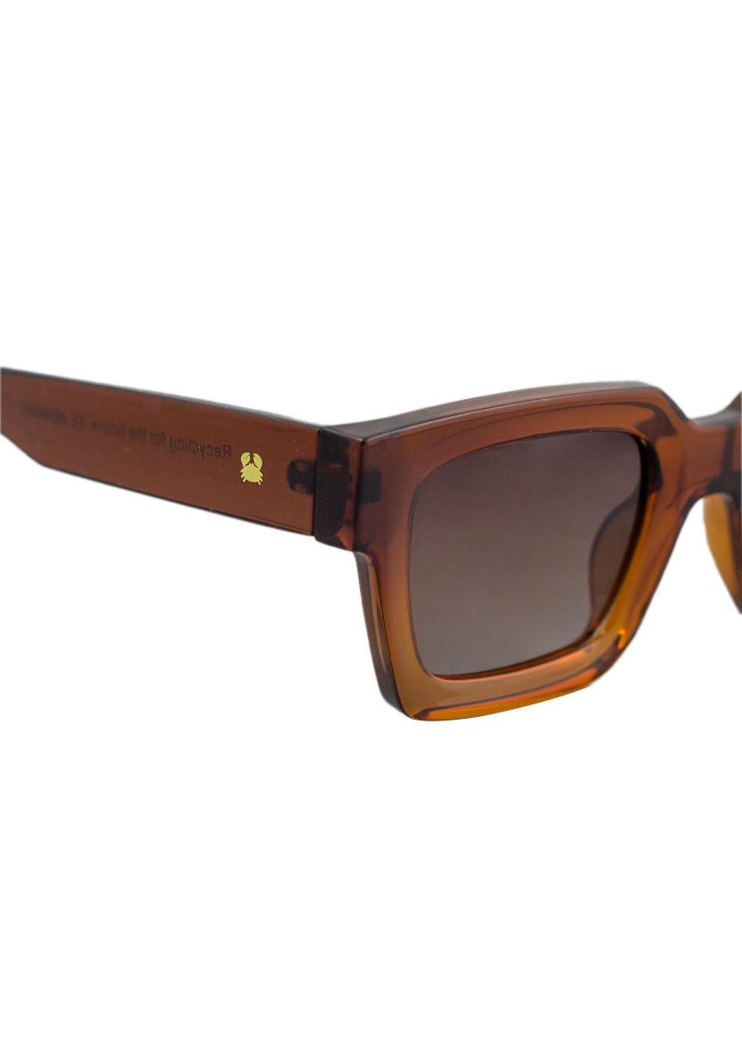 Eco-friendly Sunglasses TEA CRYSTAL GRADIENT BROWN Model Oceanides Eyewear