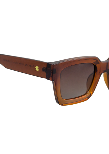 Eco-friendly Sunglasses TEA CRYSTAL GRADIENT BROWN Model Oceanides Eyewear