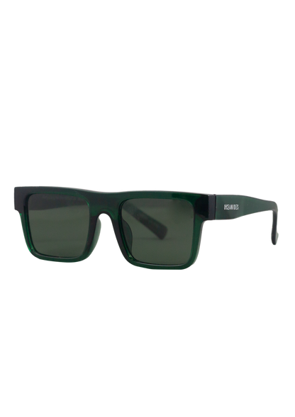 Eco-friendly Sunglasses URANIA CRYSTAL DARK GREEN MODEL Ocecanides Eyewear