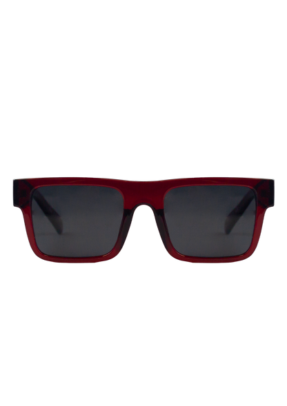 Eco-friendly Sunglasses URANIA CRYSTAL DARK RED MODEL Oceanides Eyewear